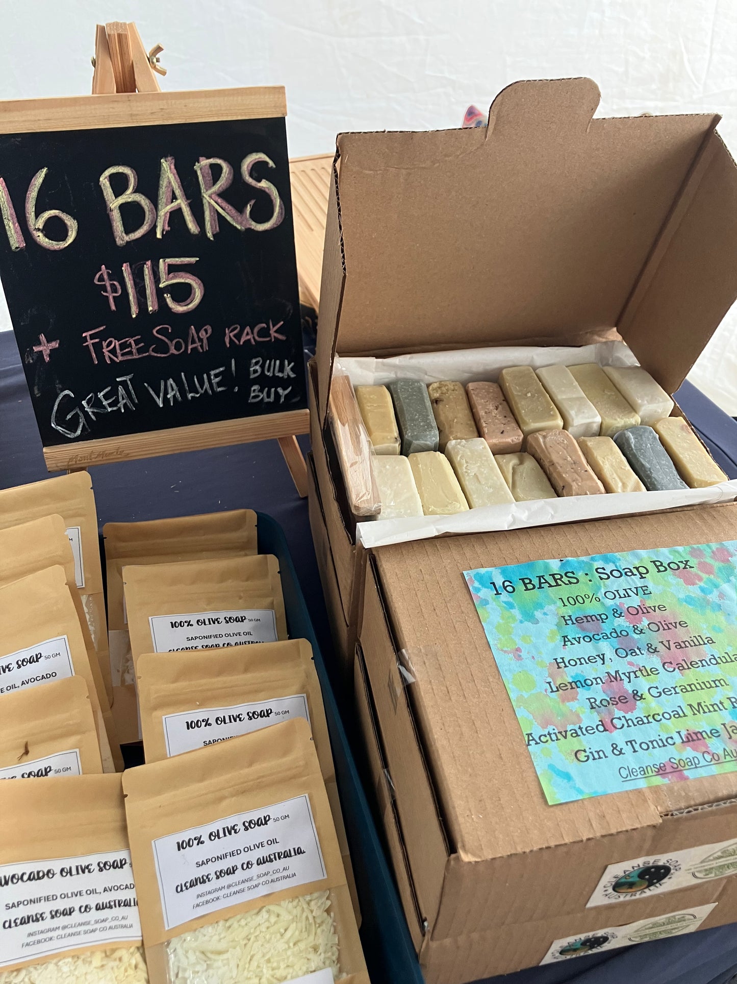 16 bars Plant based Soap: 8 varieties